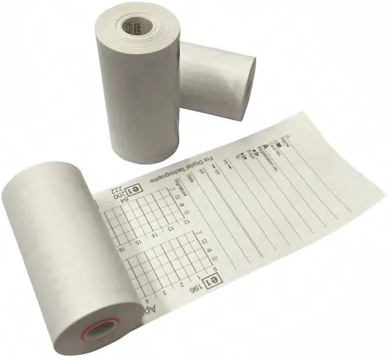 Digital tachograph paper rolls. Box quantity confirmed with quotation